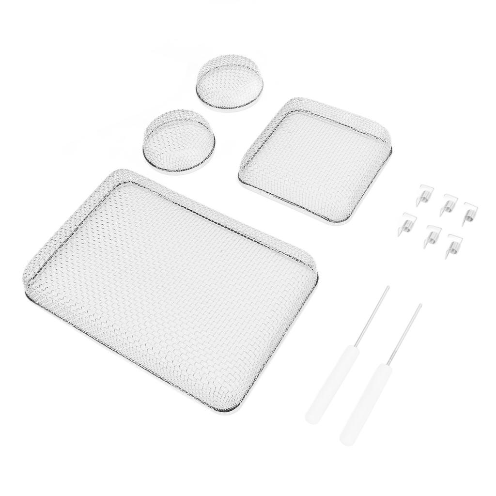 12PCS RV Furnace Vent Heavy Duty Stainless Steel Mesh Screens with Installation Tool for Water Heate