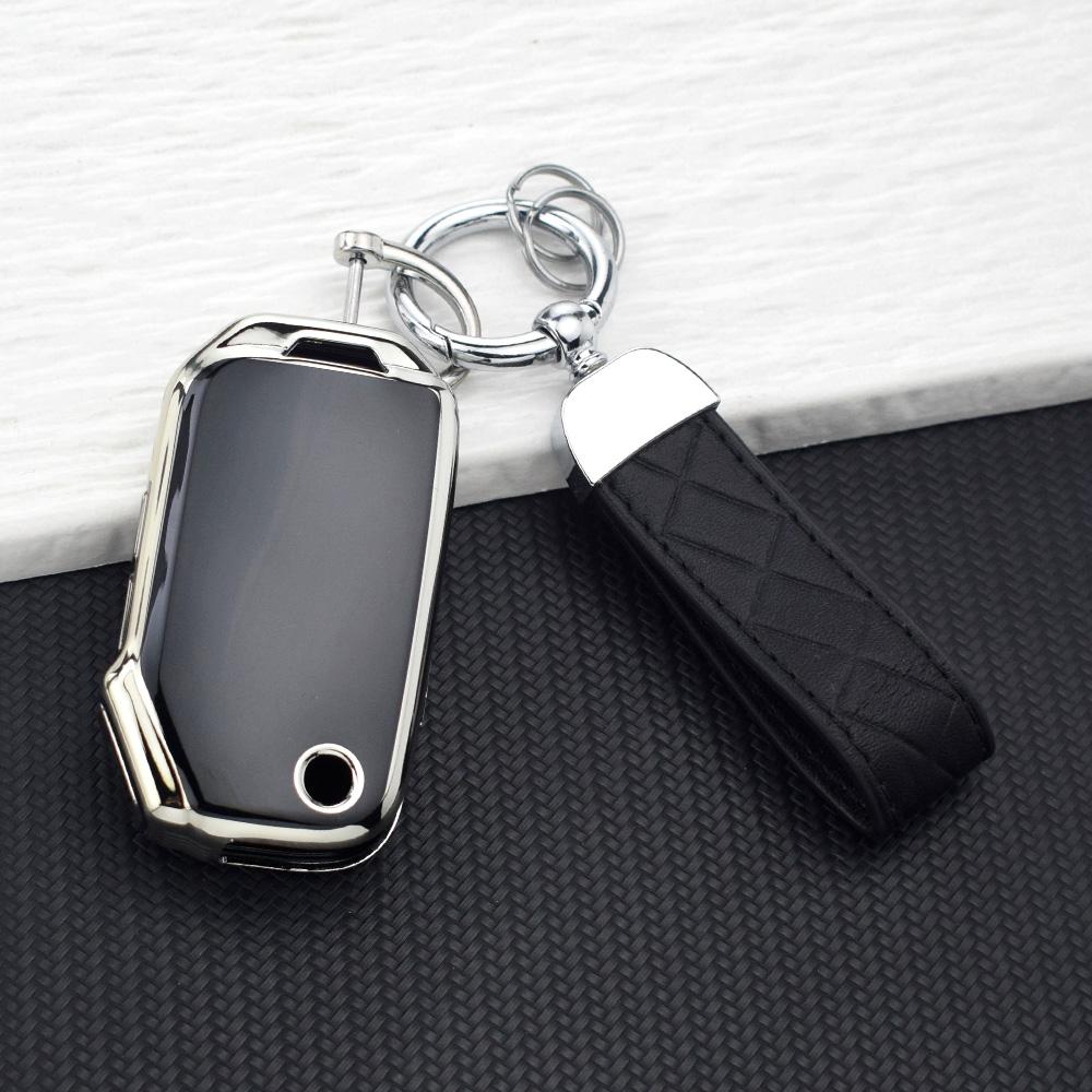 Premium Soft TPU Remote Key Fob Protective Cover for Kia Sportage Seltos K3 Forte Cerato Ceed Sorento 2018-2023 Key Case Rings