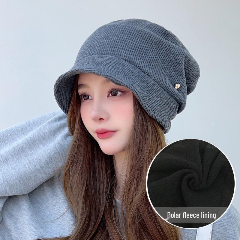 Women's Korean-Style Versatile Warm Octagonal Hat for Autumn & Winter