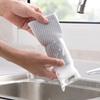Mesh absorbent sponge wipe kitchen decontamination dishwashing cotton brush pot dishwashing sponge easy to foam scouring cloth to remove oil