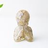 Resin Art Figurine With Natural Quartz Stone For Tabletop Office Decoration