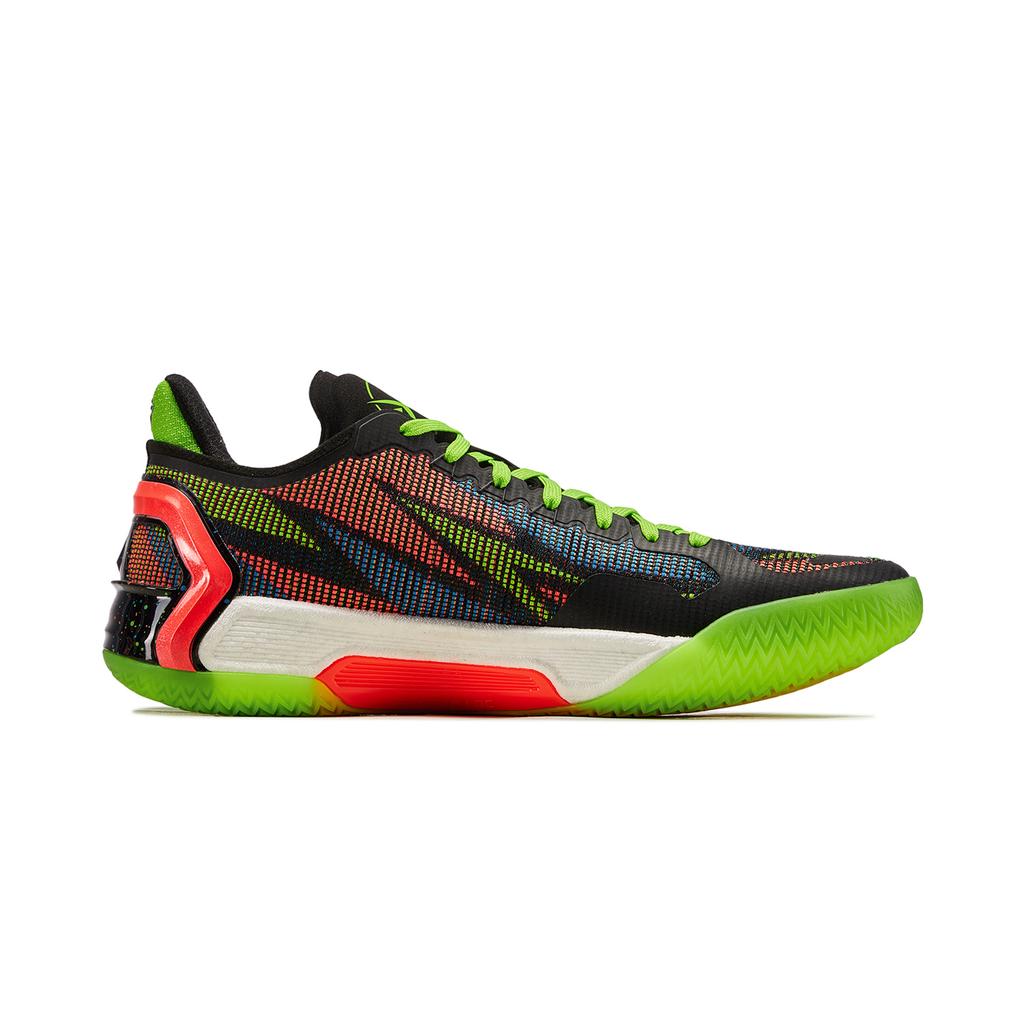 New LINING Blade 4V2 Basketball Shoes Men's Low Top Fluorescent Bright Grass Green/Neon Fruit Red ABAU037-11
