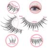 10 Pairs 3D Spiky Faux Mink Lashes False Eyelashes Wispy Lashes with Clear Band Fairy Lashes