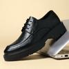 New Men Leather Shoes For Men Business Dress Shoes Slip On Invisible Inner Height Increasing Men's Shoes 8/10 CM  Wedding Shoes