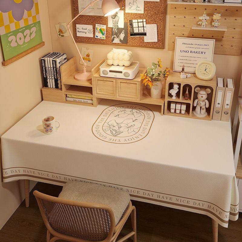 Tablecloth Fabric Waterproof And Oil-Proof Leave-In Rectangular Tablecloth Dining Table Cloth Coffee Table Pvc Student Desk Mat