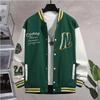 Men's Trendy College-Style Embroidered Baseball Jacket - Hong Kong Style, Perfect for Spring and Autumn Couples and Students