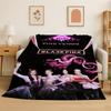 Fashion B-Black P-Pink Kpop Star Flannel Blanket Soft Warm Throw Blanket for Bedroom Living Room Bed Travel Camping Picnic Kid