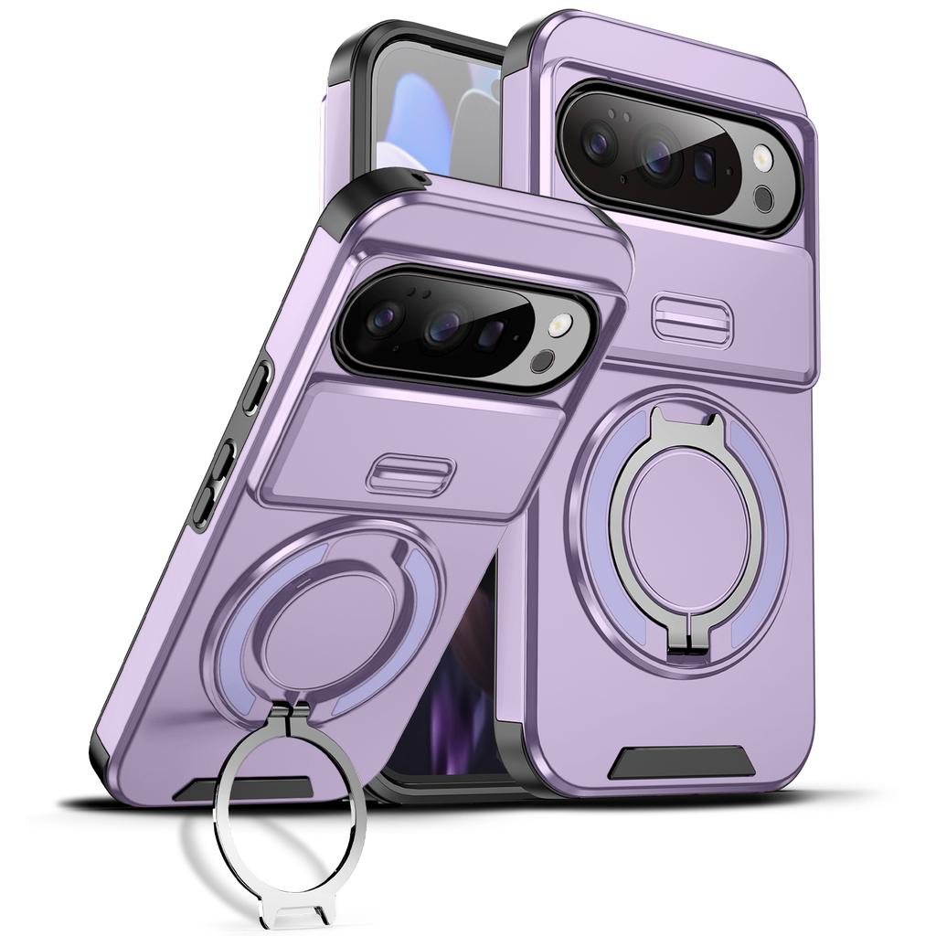 For Google Pixel 10a Case Google Pixel 10 Pro XL Cover Pixel 10 Magnetic Ring Armor Slide Camera Magsafe Wireless Charge Cover