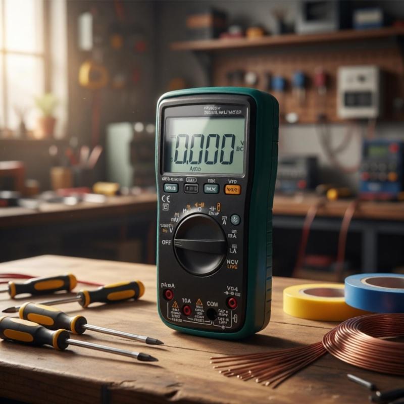 Handheld Digital Multimeter with NCV and 6000-Count Screen for Equipment Service and Wiring Inspection Daily Tasks