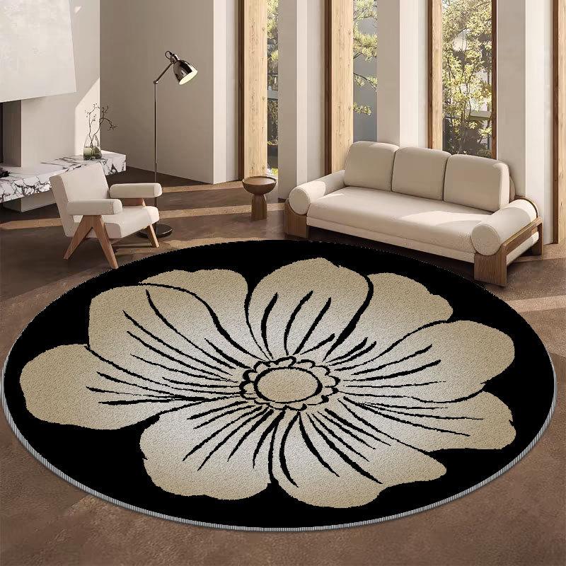 

Роскошные ретро ковры для гостиной, нестандартной формы, декор спальни, мягкий ковер, современный ковер, утолщенный противоскользящий коврик diameter 80cm