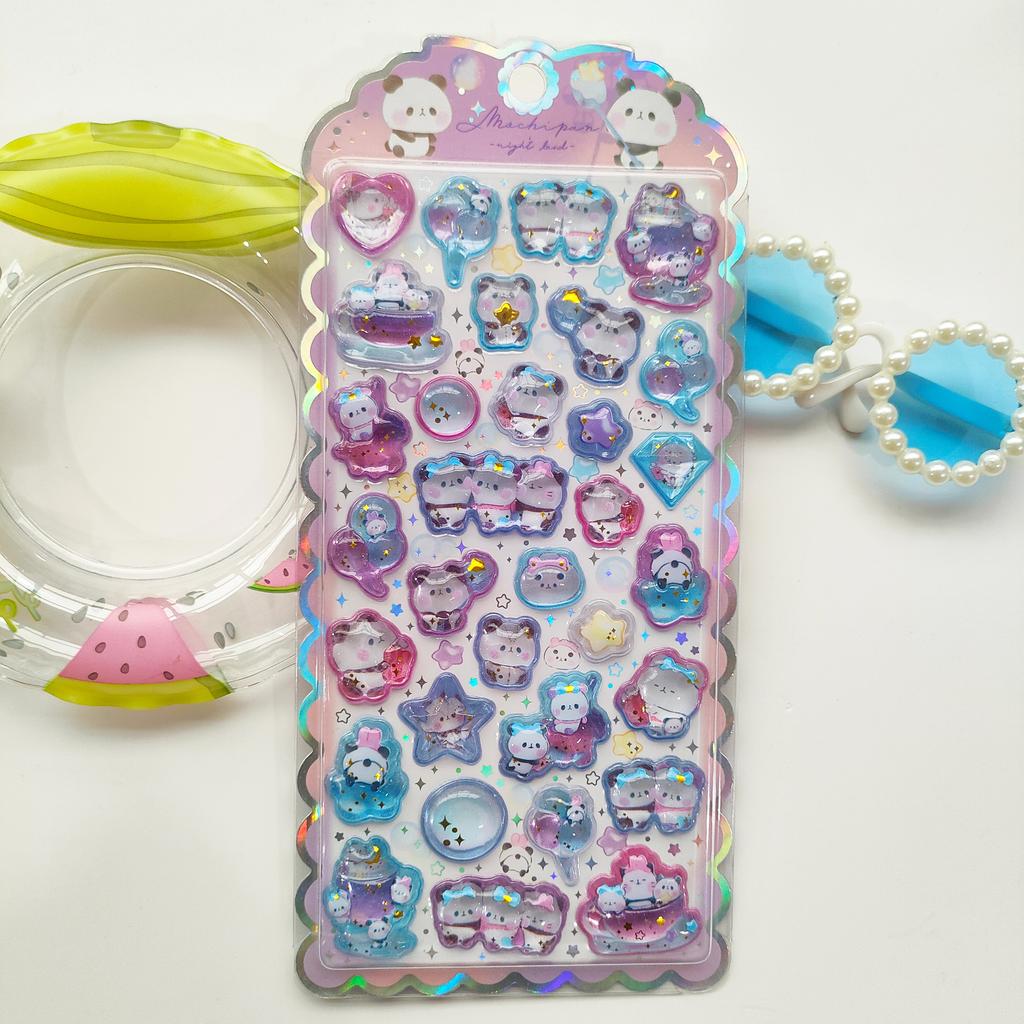 New Kids Reward 3D Relief Stickers - Japanese Cute Cartoon Crystal Gem Diamond Decals for DIY Journal Crafts & Gift Presents