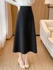 Stylish Women's High-Waisted A-Line Midi Skirt - Minimalist Autumn/Winter 2025 Collection