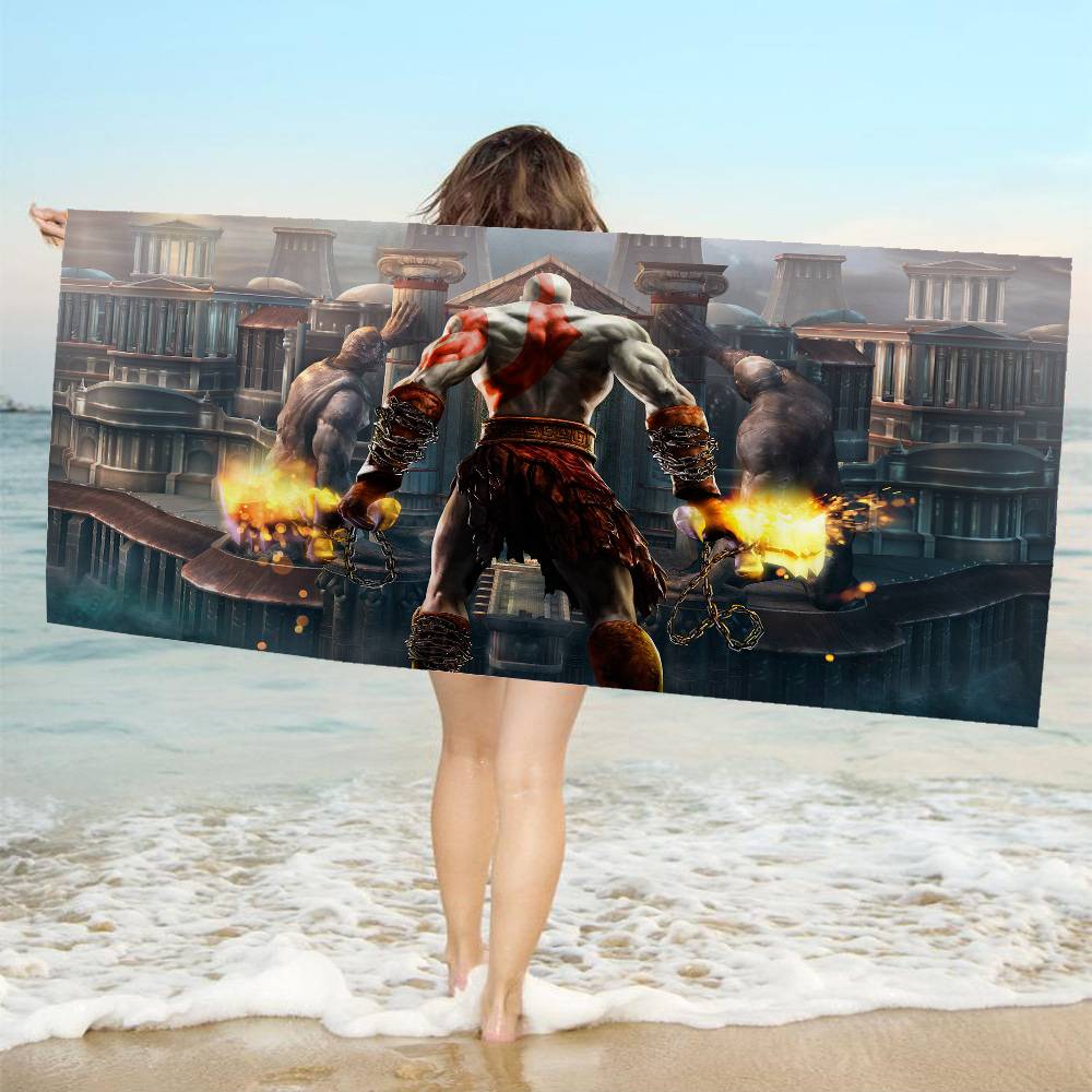 God Of War Video Game Big Microfiber Beach Towels Quick Dry Towel Sand Beach Towels Pool Towel For Travel Swim Pool Yoga