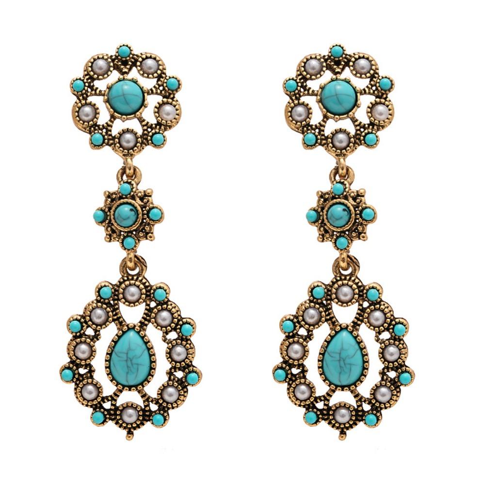 Bohemia Style Bohemian Turquoise Earrings Turquoise Earrings Pendant  Women