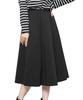 Milliandeni Flared Volume Midi Size L Women's Skirt, Length, Black,