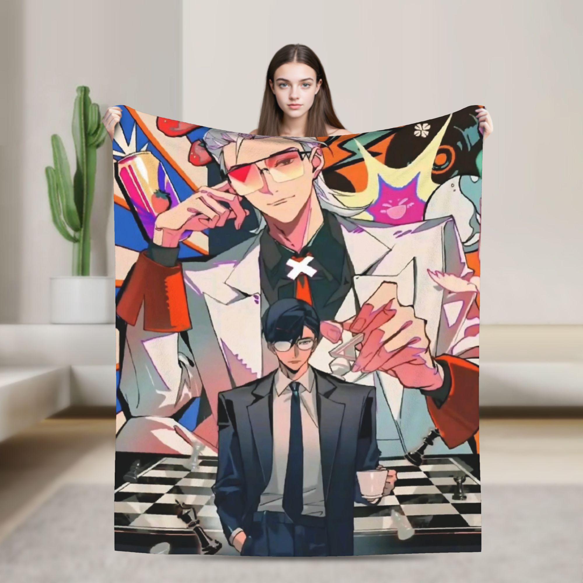 

To Be Hero-X Snap Blanket Anime Cartoon Flannel Novelty Warm Throw Blanket for Bed Sofa Spring/Autumn Car 75x90cm