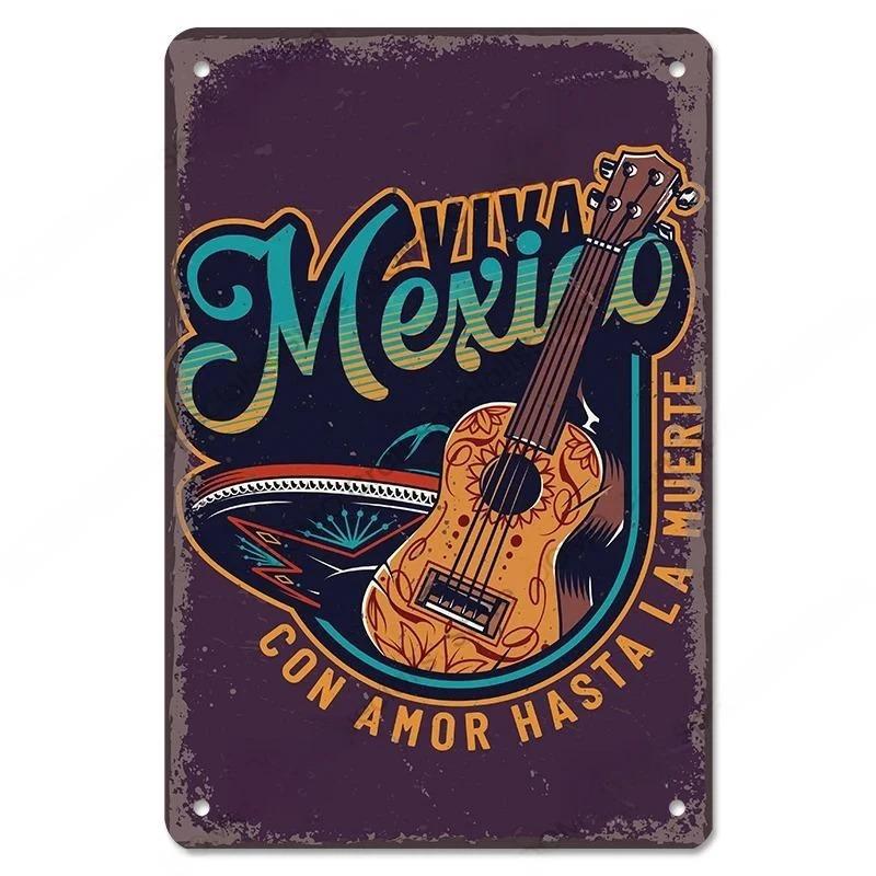 Rock Guitar Vintage Tin Sign Music Poster Wall Plaque Retro Tinplate Crafts Decor for Bar Garage Club Night Rock Party