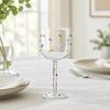 Embossed Colorful Dot Goblet Cup Glass Wine Cup Ins Tall Glass  Bar