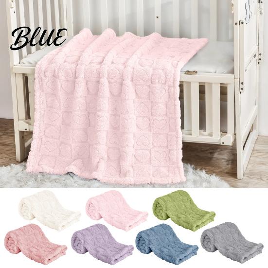 Love Themed Throw Solid Color Soft Touch Fluffy Plush Blanket Baby Heat Pattern All Season