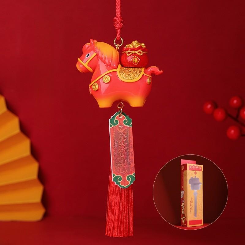Car Pendant With Resin Material For Festive Year Of The Horse Decor
