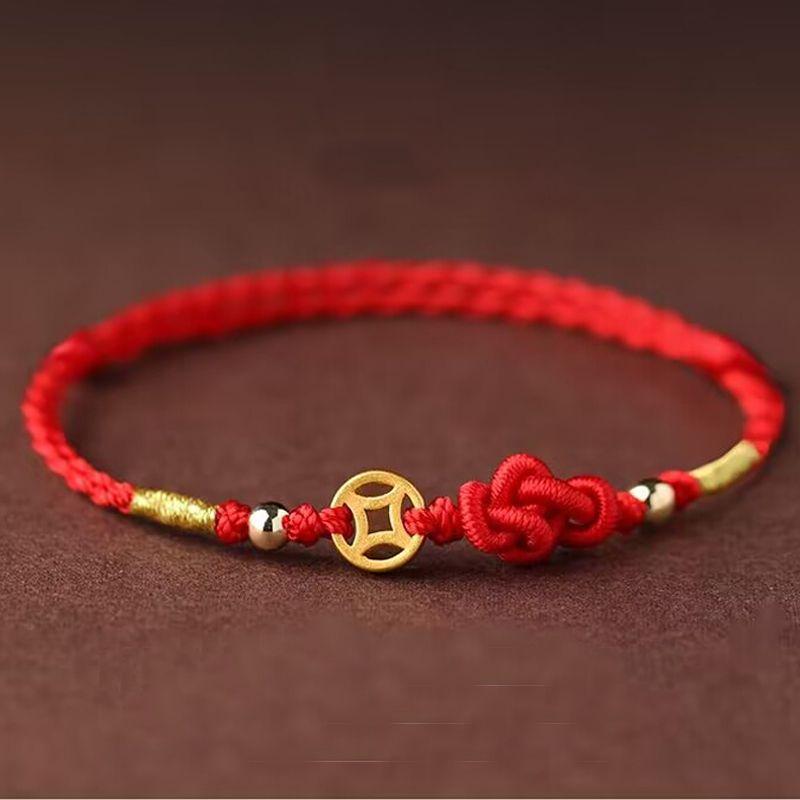 

Год Животного Красный Ремешок для Ношения Монета Цянь Дуо Привлекает Богатство и Сокровище Браслет Ножной Браслет Подвеска-Колокольчик Женская Цепочка на Ногу Ручной Работы Парный Coin Bracelet [Ping An Red]]
