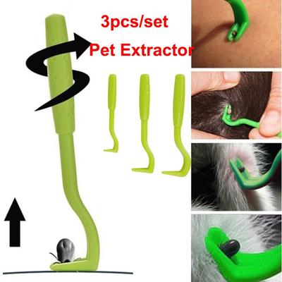 3 sztuk/zestaw Twist Hook haczyk do usuwania pcheł psy akcesoria dla zwierząt domowych artykuły dla kotów strona główna na narzędzie do usuwania kleszczy