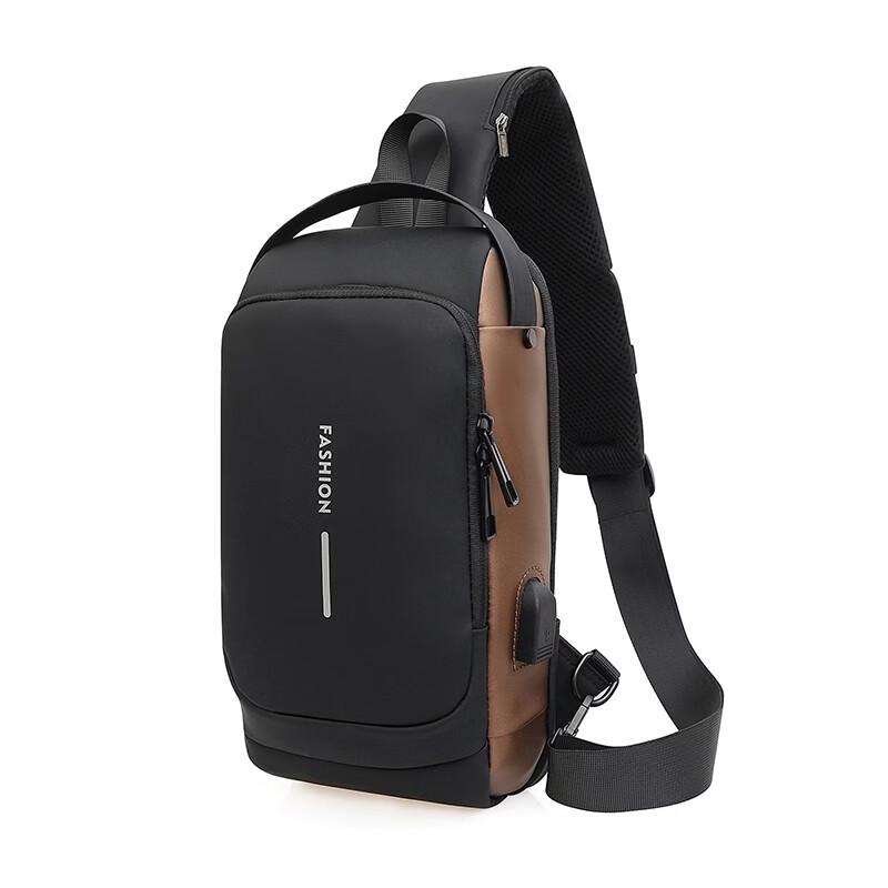 OGAR Men's Anti-theft USB Charging Crossbody Chest Bag