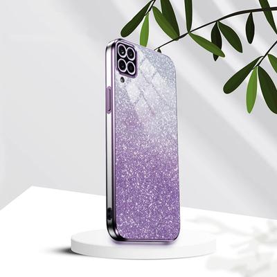 A 12 22 Lüks Degrade Glitter Kaplama Kılıf Samsung Galaxy A12 A22 4G A22S 5G Kadın Silikon Arka Kapak Funda Ücretsiz Kargo