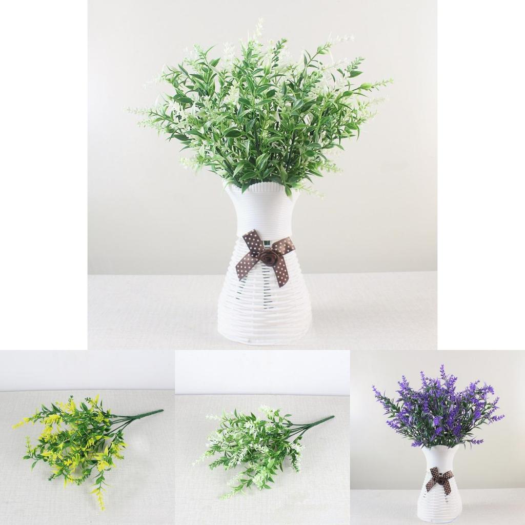 Realistic Faux Lavender Flower Arrangement For Home Wedding And Photo Studio Decor