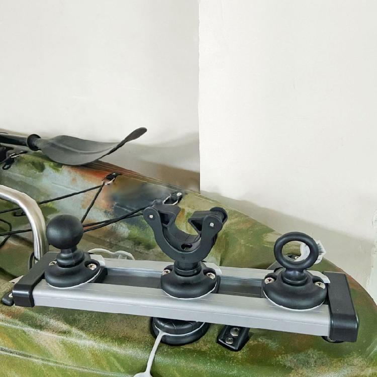 Aluminiumlegierung Schiebe-Schienenhalterung Kanus Kajak Montagebasis Angelrutenhalter Montagebasis Gepäckträger Einfach zu bedienen