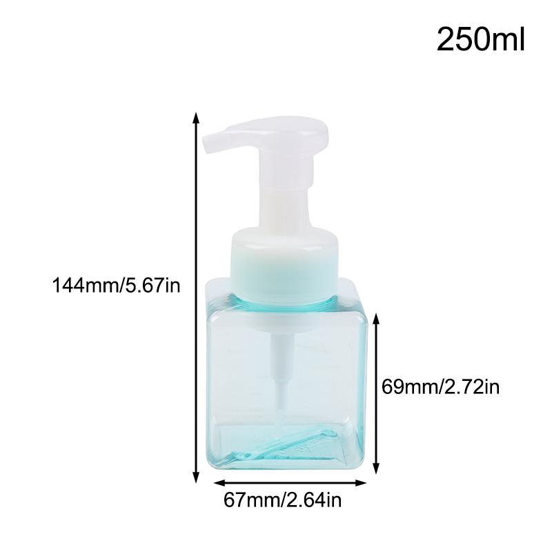 Square Plastic Pump Bottles – Refillable Containers for Shampoo, Lotion & Soap Dispensing