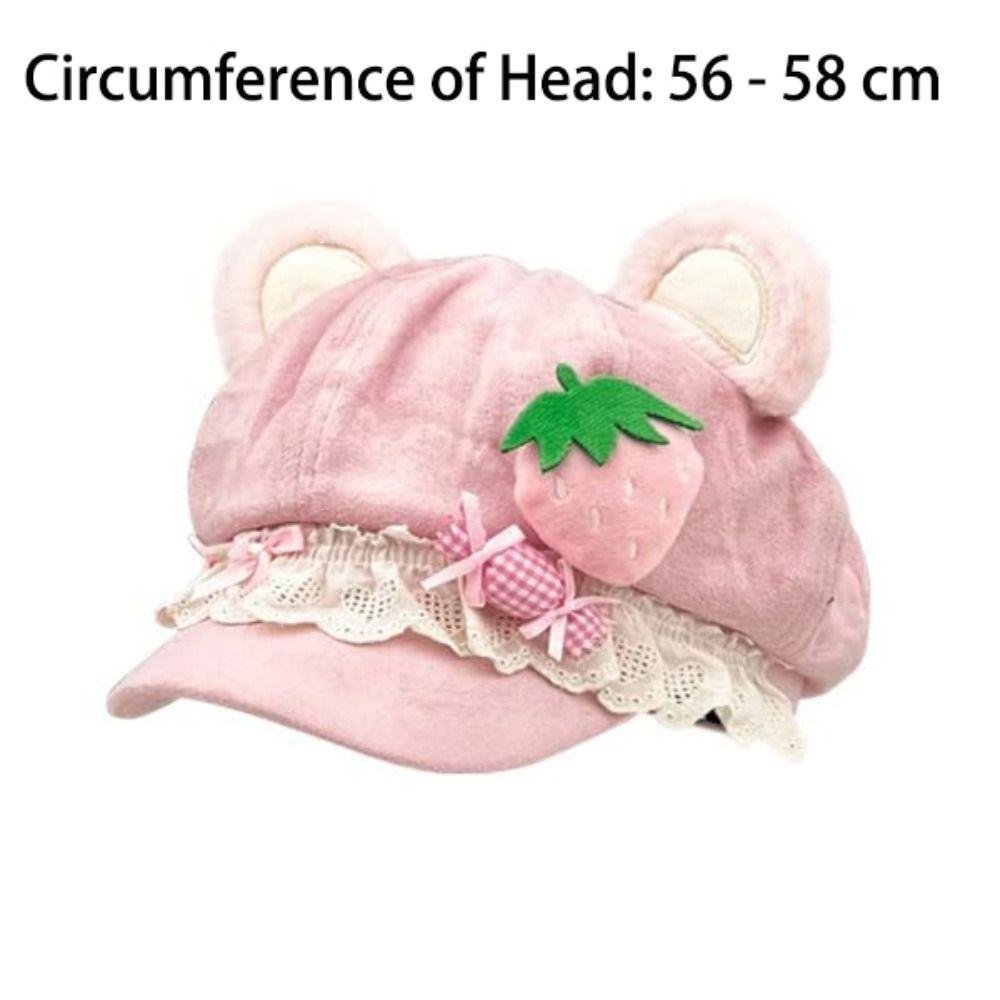 3D Cat Ears Cake Cat Ears Cap Lightweight Cat Ear Cap New Newsboy Cap  Party Wear
