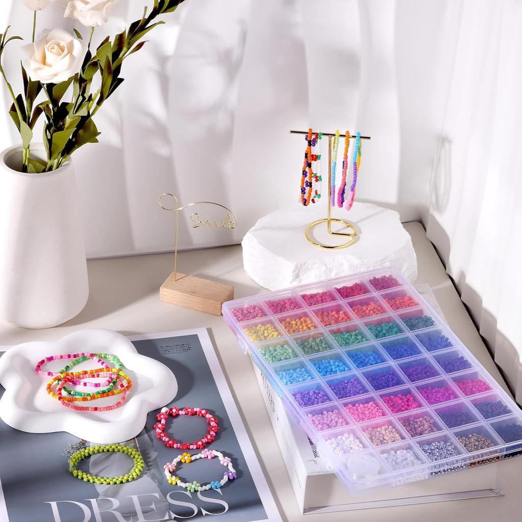 39-Color Mixed 3Mm Rice Beads, Handmade Jewelry Materials 9600 Seed Beads, Bracelets, Necklaces, Diy Accessories