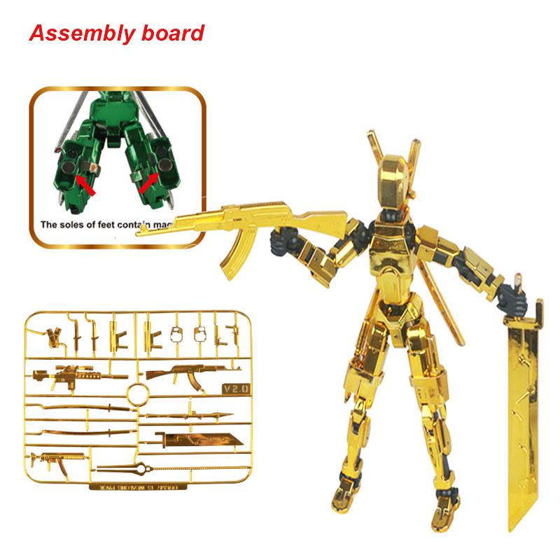 13 Action Figure Titan Multi-Jointed Movable Shapeshift Robot T13 Action Mannequin Character and Dog Figure Toys Gifts for Kids