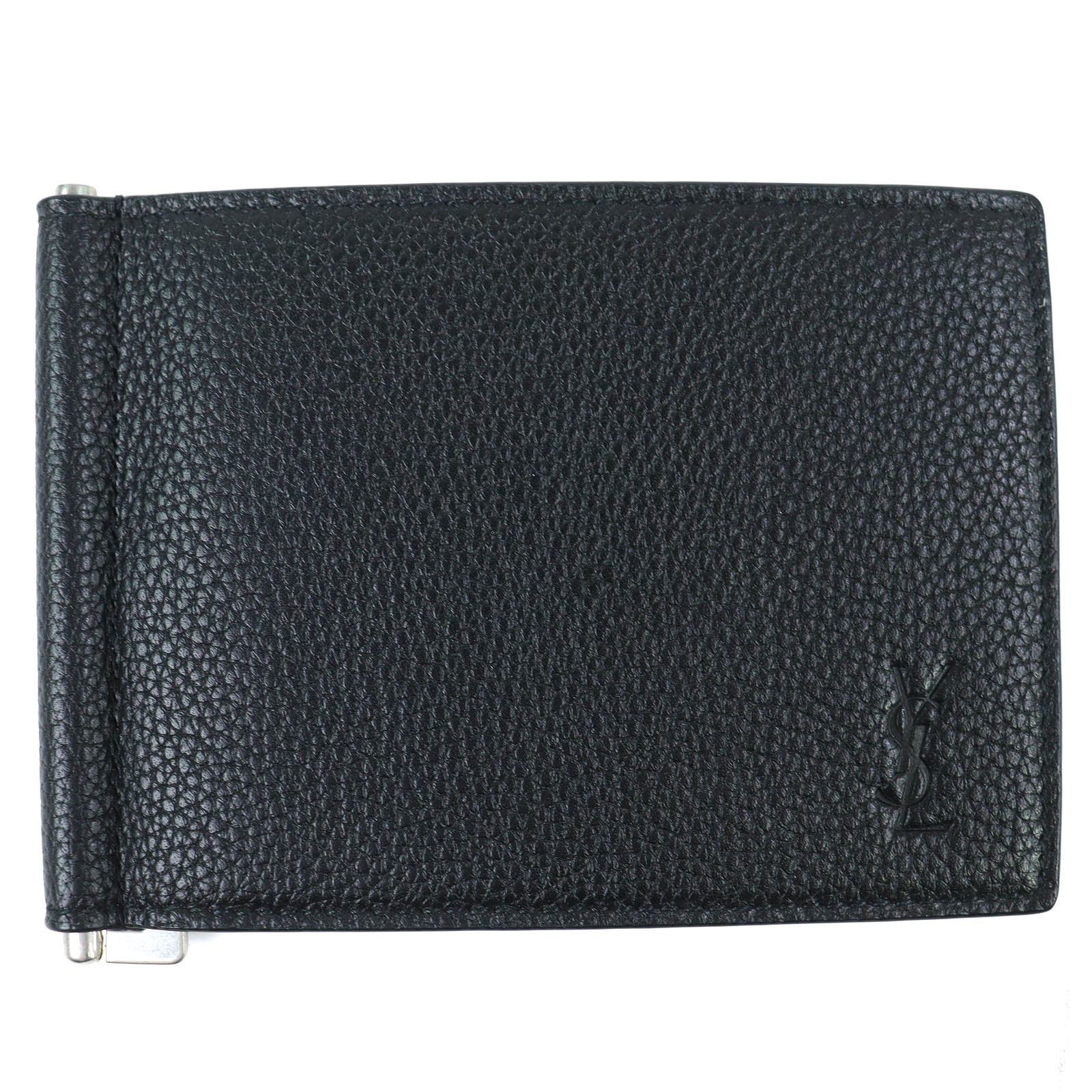 

Excellent SAINT LAURENT PARIS Bifold Wallet Card Case Bill Clip Wallet 691633 Used