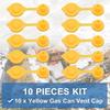 10 Pcs Yellow Fuel Gas Can Vent Cap Replacement for Plastic Gas Cans, Fuel Gas Can Jug Vents/Cap