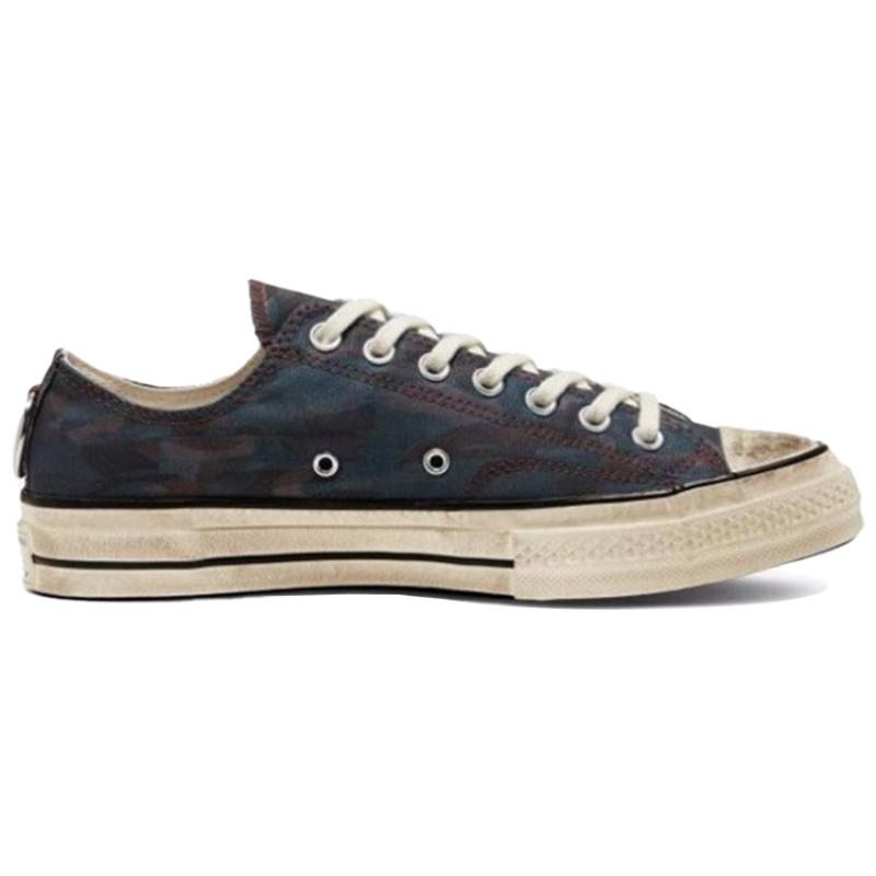Converse 1970s Canvas Non-slip and Abrasion Resistant Low-Top Board Shoes Unisex Camouflage Black