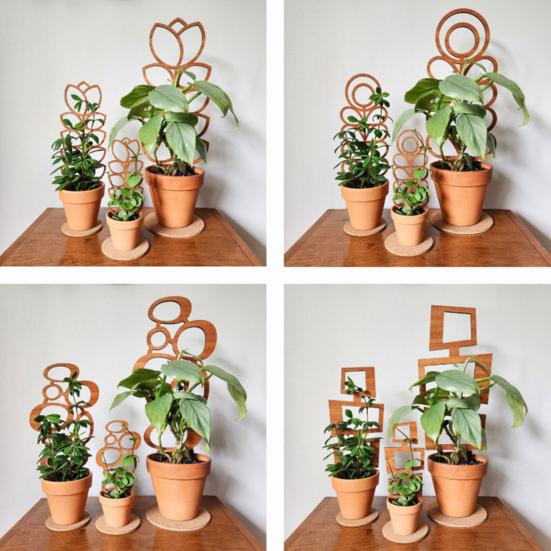 Tre Plantebrakett Bladform Espalier Klatreplante Støttestativ Enkel Installasjon Multifunksjonell Planteholder