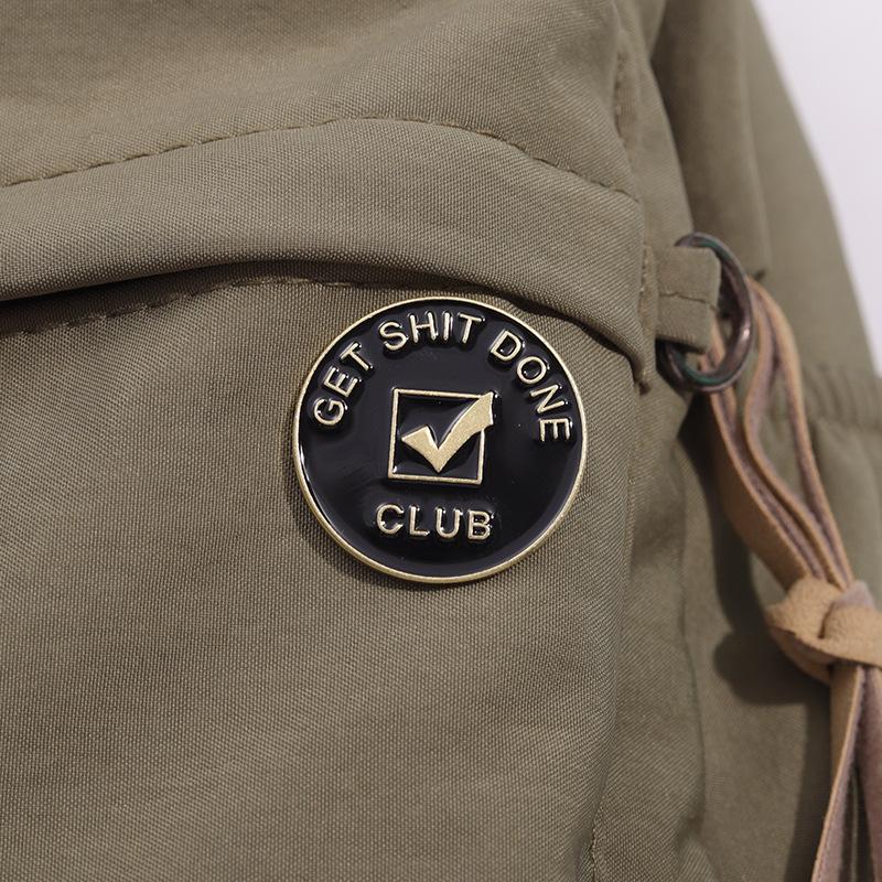 Get Shit Done Club Enamel Pin Funny Phrases Motivational Sign Brooch Lapel Backpack Badge Jewelry Decorative Gift