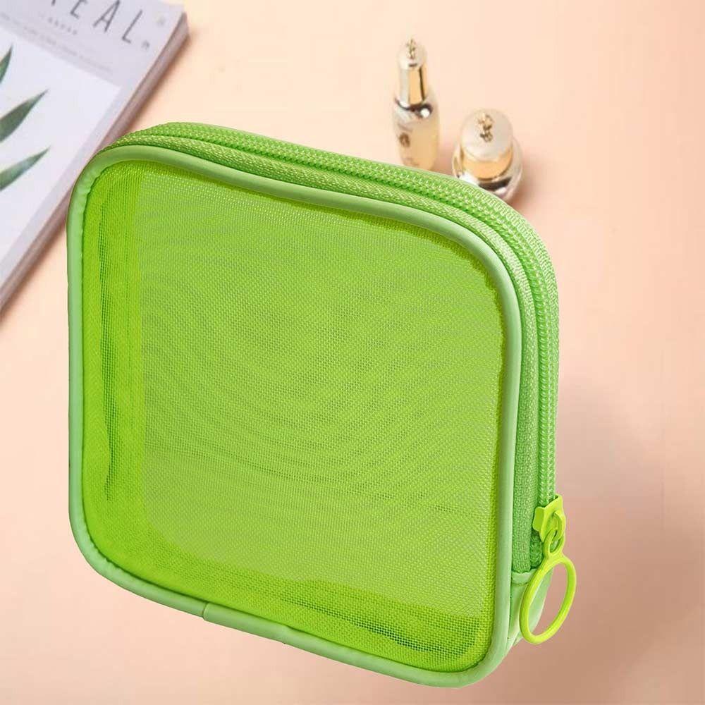 Zipper Design Mesh Storage Bag Mesh Lipstick Cosmetic Pouch High Quality Makeup Bag