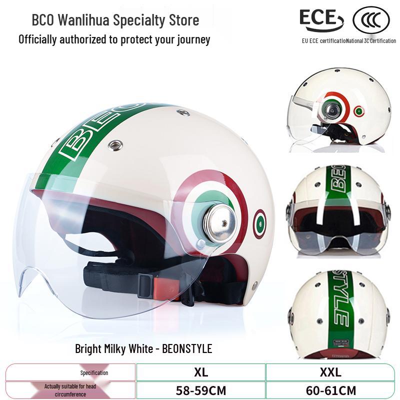 BEON Large Electric Scooter Half Helmet for Summer - 3C Certified XL