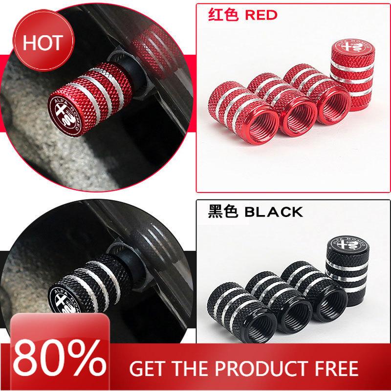 Hub Caps Car Tire Valve Cap Aluminum Tire Wheel Stem Air Valve Cap For Alfa Romeo Giulia Stelvio Giulietta 159 147 156 166 Car A CVO1