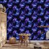 Navy Blue and Watercolor Galaxy Wallpaper, Fine Detail 50x1000