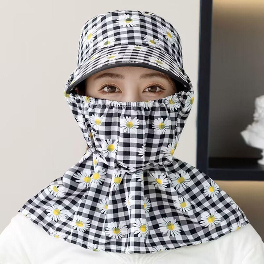 Wide Brim Tea Picking Cap Anti-UV Sunscreen Hat Fashion Women's Ponytail Hat  Outdoor