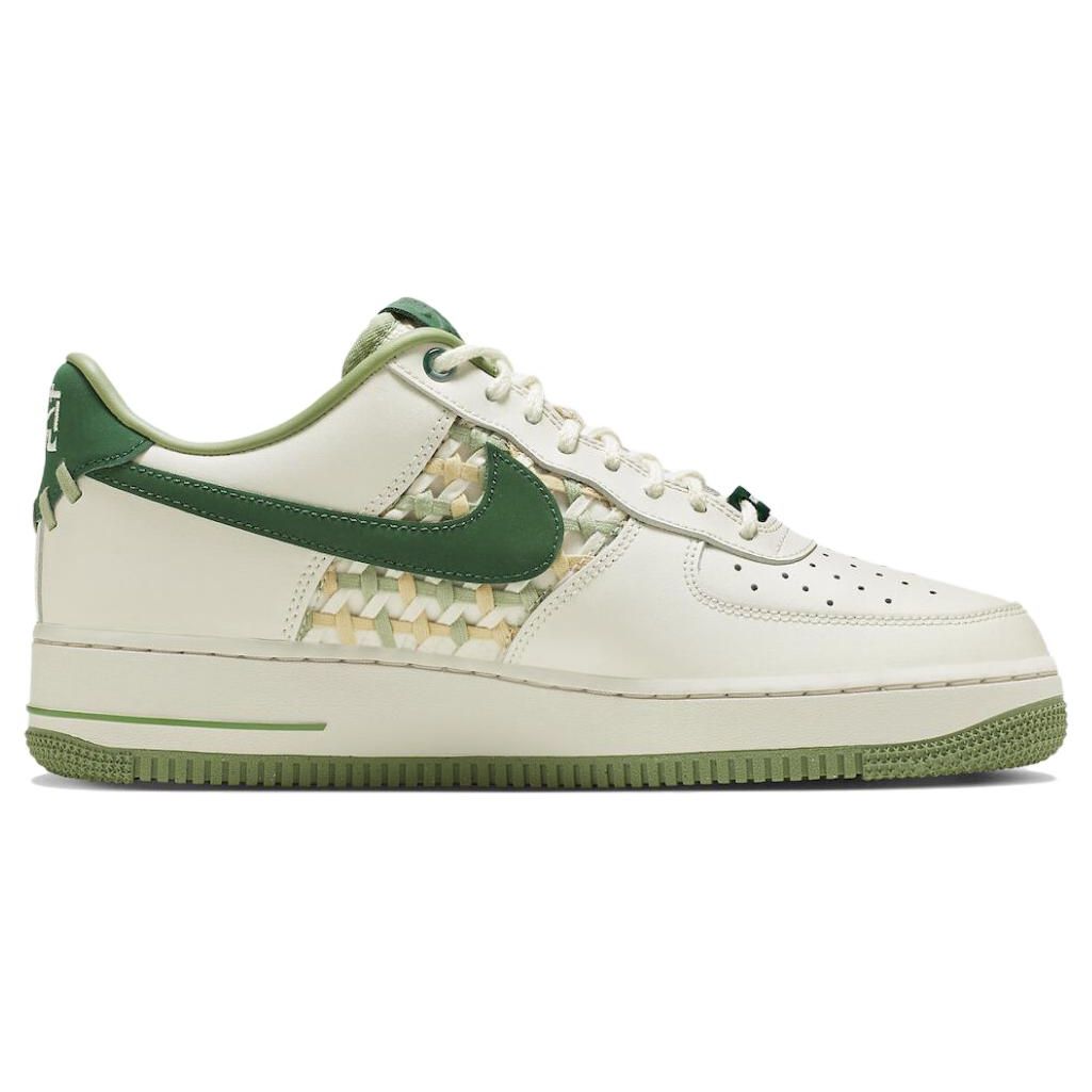 Кроссовки унисекс Nike Air Force 1 Low 07 Premium NAI-KE Bamboo Weave Sail Gorge Green — фото 2