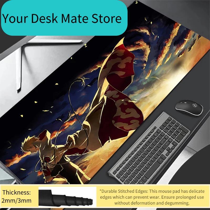 Black Chain Cool Mouse Pad Laptop Japan Anime Keyboard Rug XXL N-narutoS U-uzumakiS Non Slip Mousepad PC Gamer Cabinet Desk Mat
