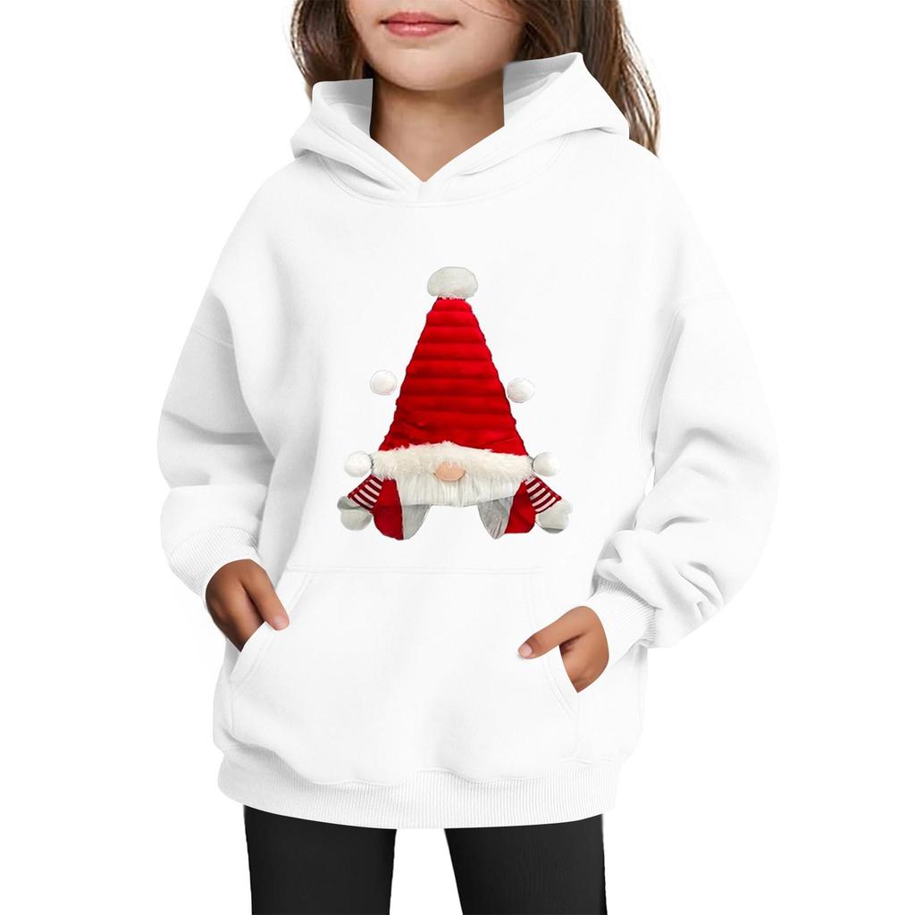 Sweatshirts For Teen Girls Hoodies Long Sleeve Drawstring Pullover Cute Printed Oversized Hoodie Christmas