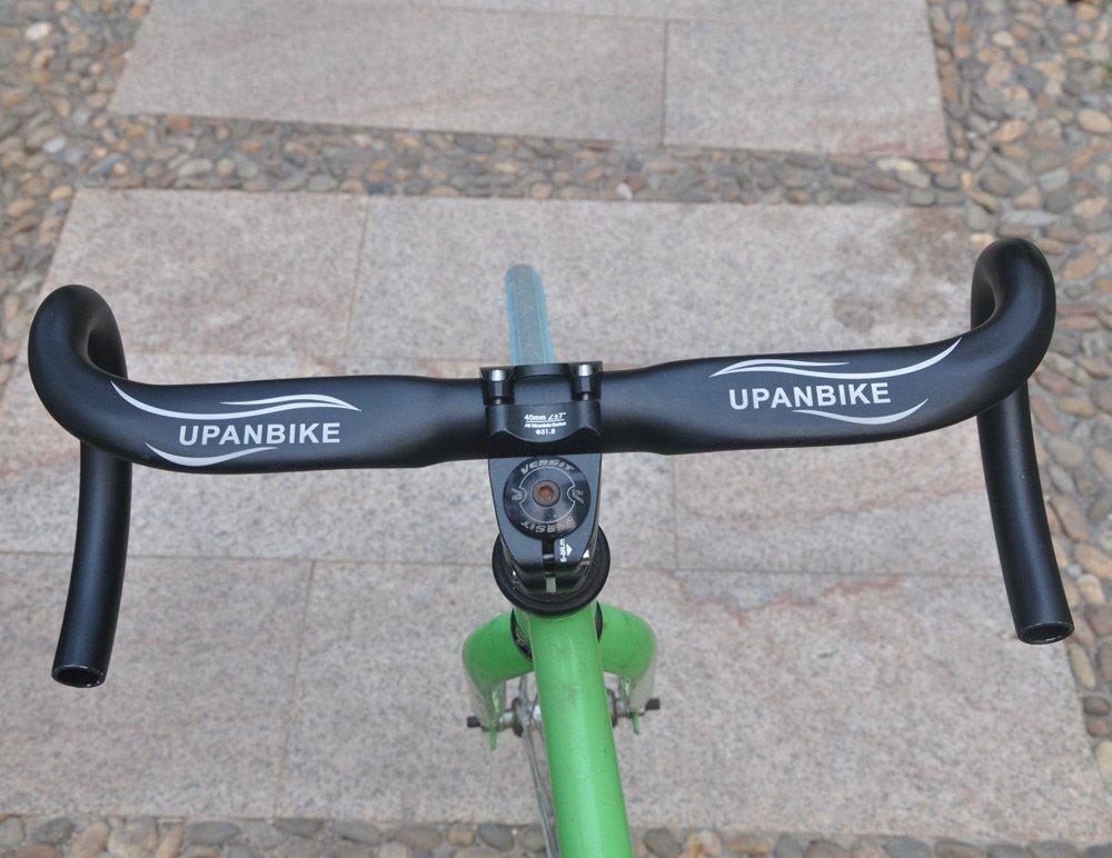 UPANBIKE Bară de sprijin pentru ghidon îndoit pentru bicicletă de drum bicicletă cu roată fixă ​​31,8 mm