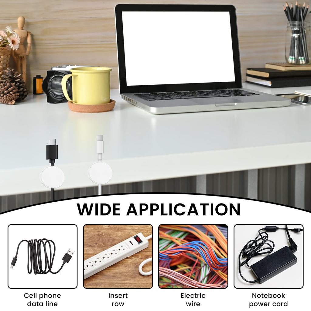 12PCS/Set Magnetic Cable Clip Cable Holder Adhesive Wire Keeper Cord Cable Organizer for Home Office Under Desk Managementder