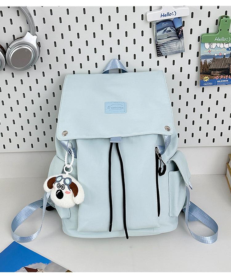 Schoolbag1011 new schoolbag female students lightweight large capacity contrasting color leisure outdoor travel commuting simple backpack